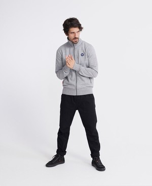 Superdry Collective Loopback Track Férfi Pulóver Sötét Szürke | GTUPY9672